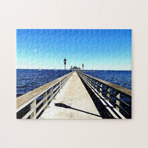 Looking Down The Pier Jigsaw Puzzle
