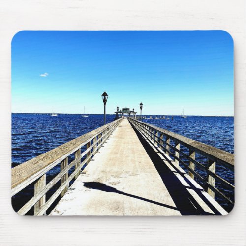 Looking Down the Pier Mouse Pad