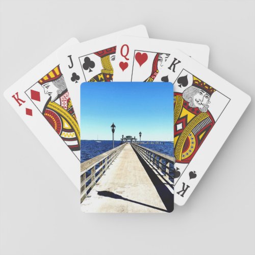 Looking Down the Pier Playing Cards