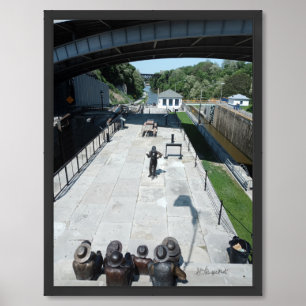 Looking Down the Steps of the Locks Poster