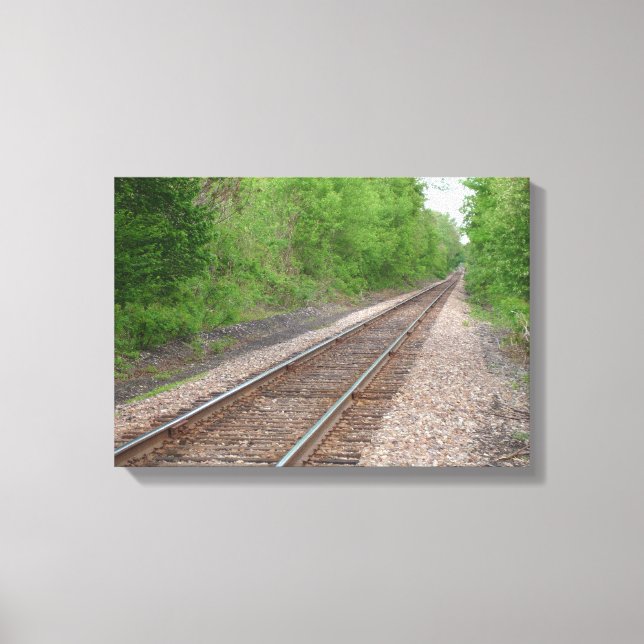 Looking Down The Tracks Canvas Print (Front)