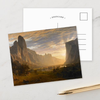 Looking Down Yosemite Valley | Albert Bierstadt Postcard
