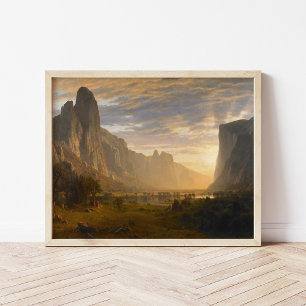 Looking Down Yosemite Valley Albert Bierstadt Poster