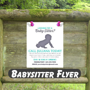Looking for a Baby Sitter Business Baby Flyer