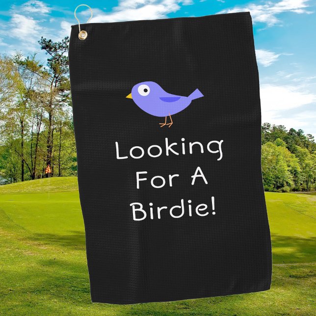 Looking For A Birdie Personalize Cute Bird Art Vs2 Golf Towel (Creator Uploaded)