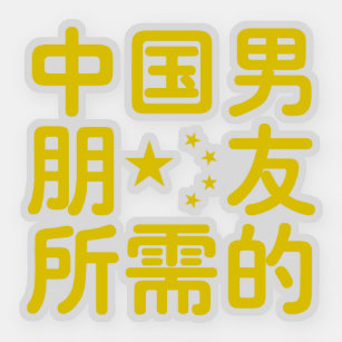 Looking for a Chinese Boyfriend ~ Hanzi Language Sticker