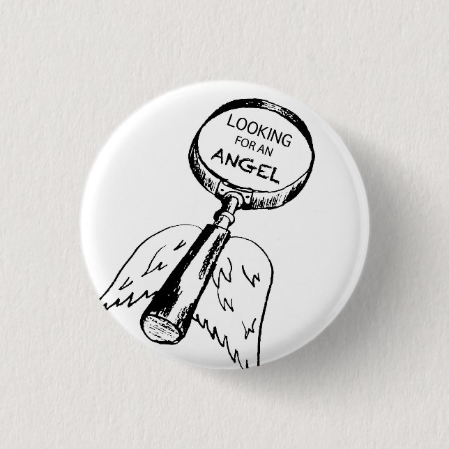 Looking for an Angel Pinback Button (Front)