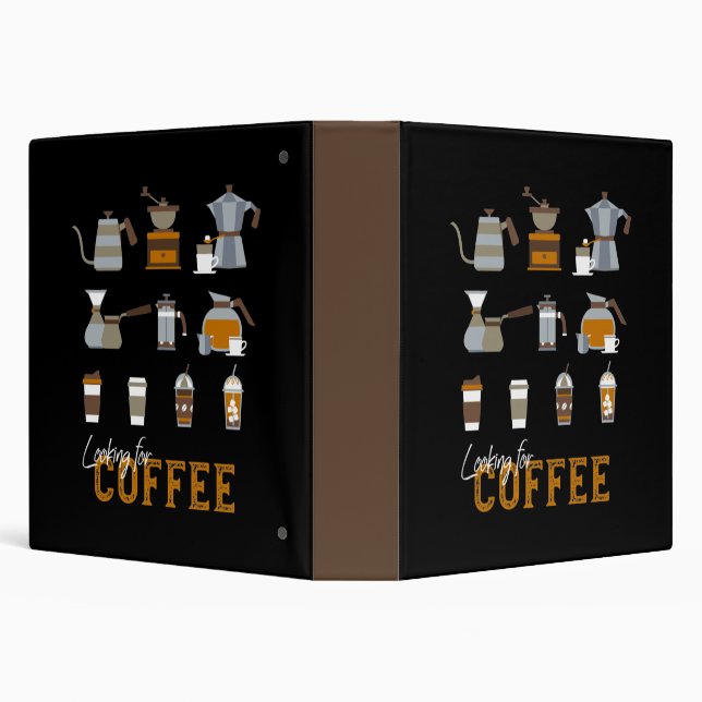 Looking for Delicious Coffee Drink 3 Ring Binder (Background)