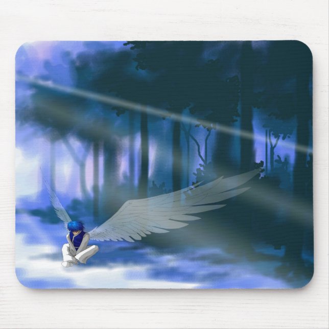"Looking for Light" Angel Mousepad (Front)