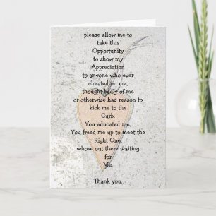 Looking for love letterpress thank you card