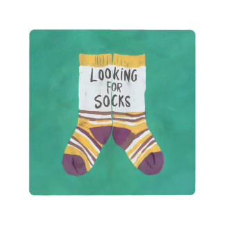 Looking For Socks Metal Print