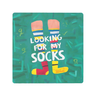 Looking For Socks Metal Print