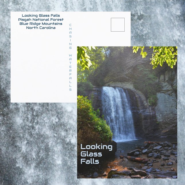 Looking Glass Falls Blue Ridge Mountains Waterfall Postcard (Creator Uploaded)