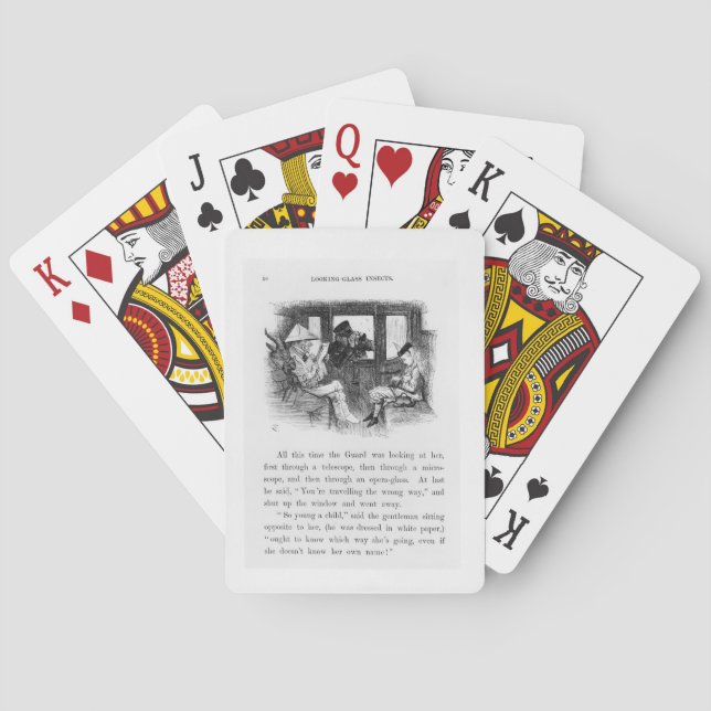 Looking-Glass Insects, illustration from 'Alice Th Poker Cards (Back)