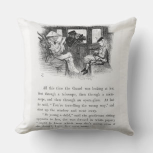 Looking-Glass Insects, illustration from 'Alice Th Throw Pillow