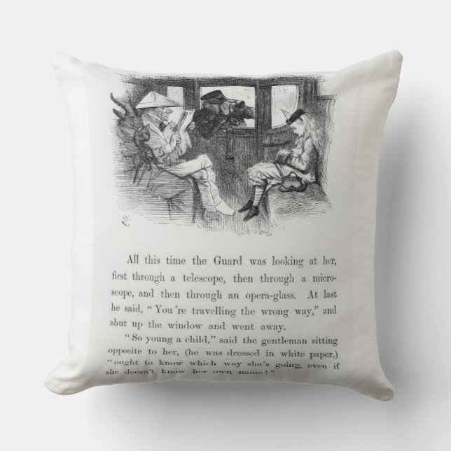 Looking-Glass Insects, illustration from 'Alice Th Throw Pillow (Front)