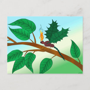 Looking Glass Insects - Snapdragon-Fly Postcard