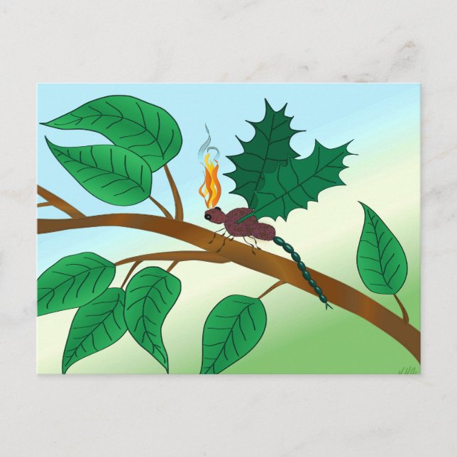 Looking Glass Insects - Snapdragon-Fly Postcard (Front)