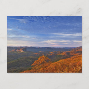 Looking Glass Rock at sunrise in the Pisgah Postcard