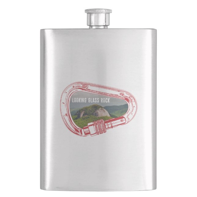 Looking Glass Rock Climbing Carabiner Flask (Front)