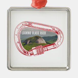 Looking Glass Rock Climbing Carabiner Metal Ornament