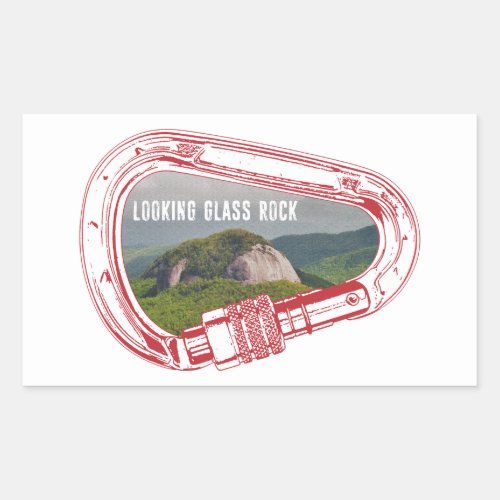 Looking Glass Rock Climbing Carabiner Rectangular Sticker