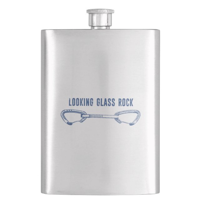 Looking Glass Rock Climbing Quickdraw Flask (Front)