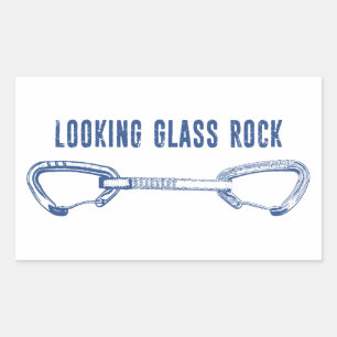 Looking Glass Rock Climbing Quickdraw Rectangular Sticker