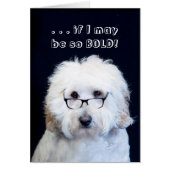 LOOKING GOOD- HUMOR W/DOG/BLACK-RIM GLASSES (Front)