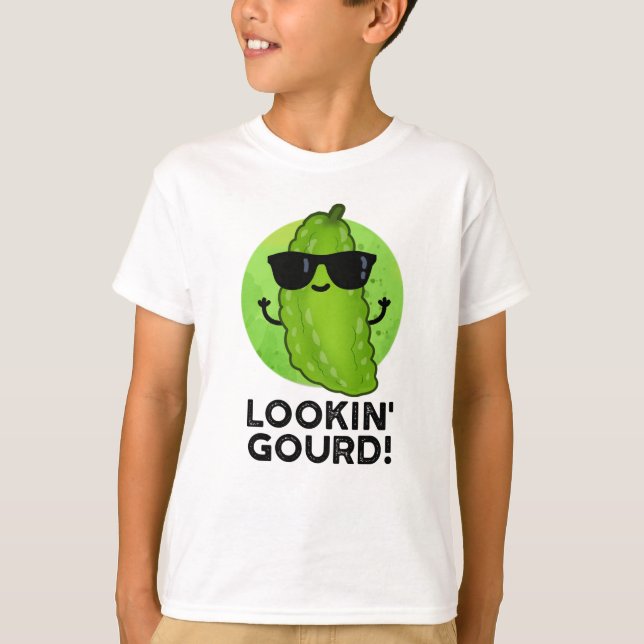 Looking Gourd Funny Cool Veggie Pun  T-Shirt (Front)
