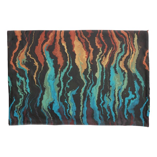 Looking into the Fire abstract Pillow Case (Front)