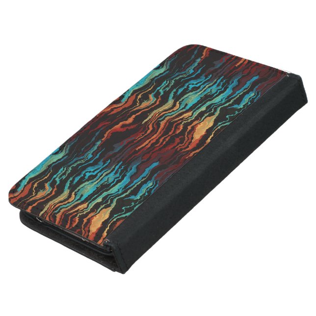 Looking into the Fire abstract Samsung Galaxy Wallet Case (Top)