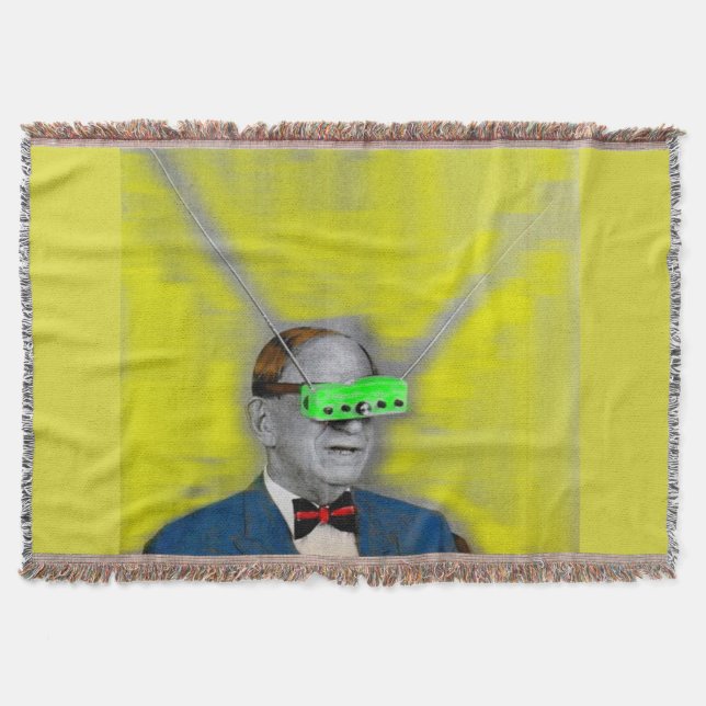 Looking into the future throw blanket (Front)