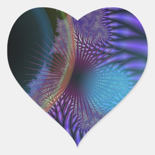 Looking Inward - Amethyst &amp; Azure Mystery Heart Sticker