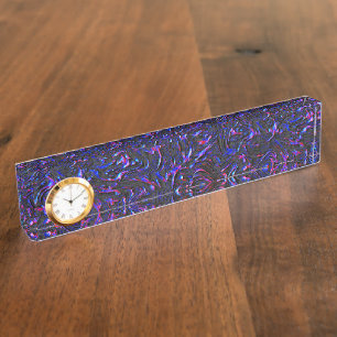 Looking like blue and pink textured of wall desk name plate