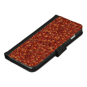 Looking like coral and orange textured of wall iPhone 8/7 plus wallet case