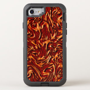 Looking like orange and coral textured of wall OtterBox defender iPhone SE/8/7 case