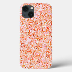 Looking like textured of wall, salmon color iPhone 13 case
