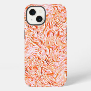 Looking like textured of wall, salmon color iPhone 13 case