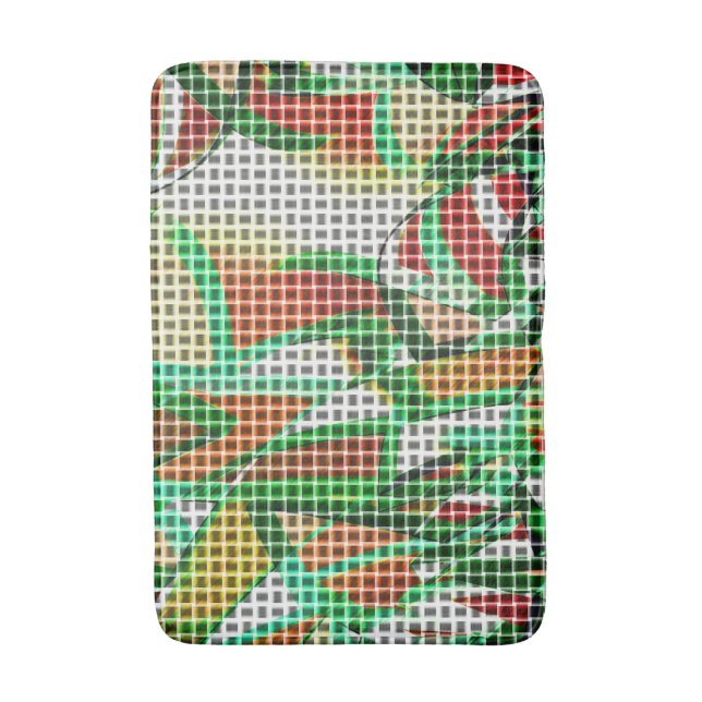 Looking like woven basket over a photo of grass bath mat (Front Vertical)