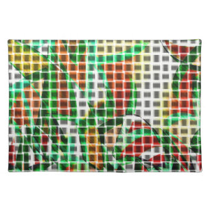 Looking like woven basket over a photo of grass cloth placemat