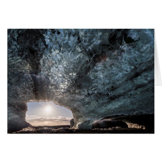 Looking out an ice cave, Iceland Cards (Front Horizontal)