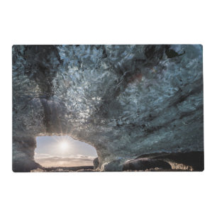 Looking out an ice cave, Iceland Placemat