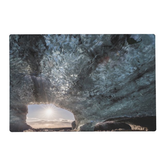 Looking out an ice cave, Iceland Placemat (Front)