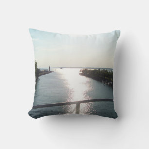 Looking Out at Lake Erie Throw Pillow