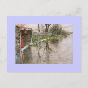 Looking Out at the Canal Postcard