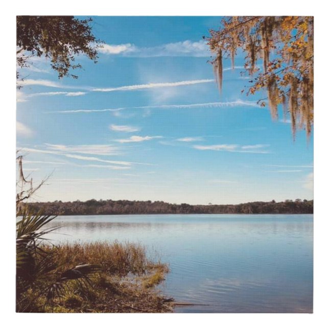 Looking Out Over the Lake on a  Faux Canvas Print (Front)