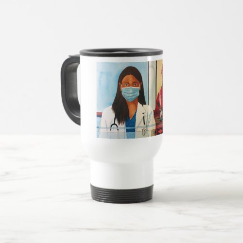 Looking Over Her Shoulder Insulated Travel Mug