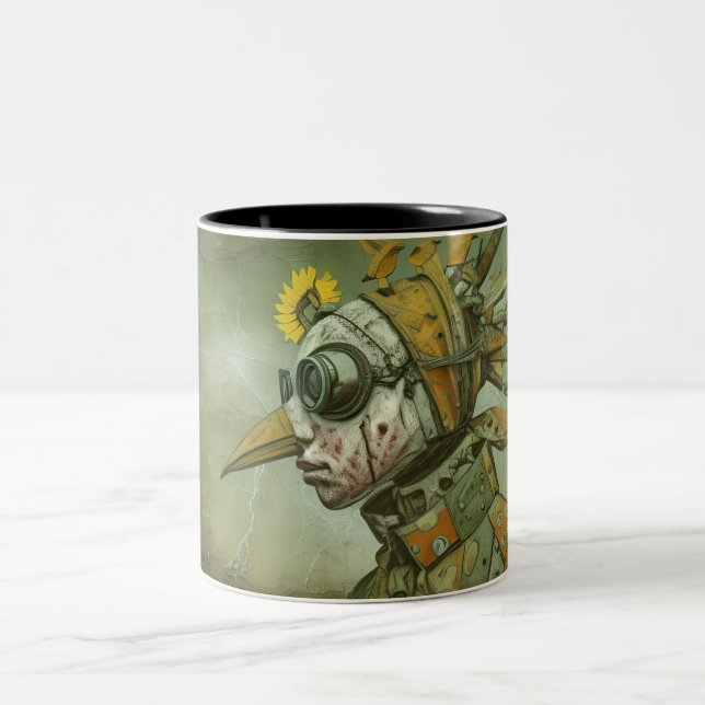 Looking over the wasteland Two-Tone coffee mug (Center)