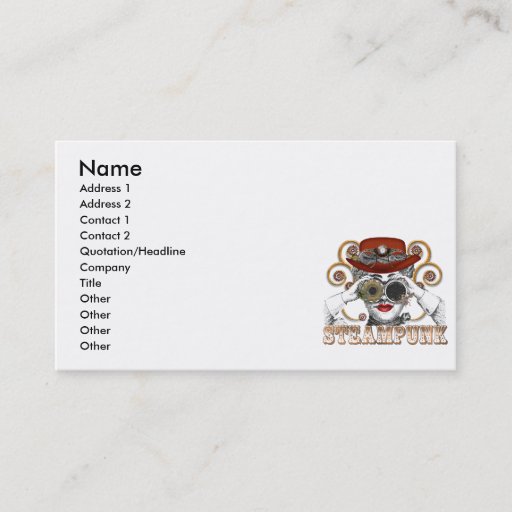 Customizable looking steampunked steampunk collage art business card templates